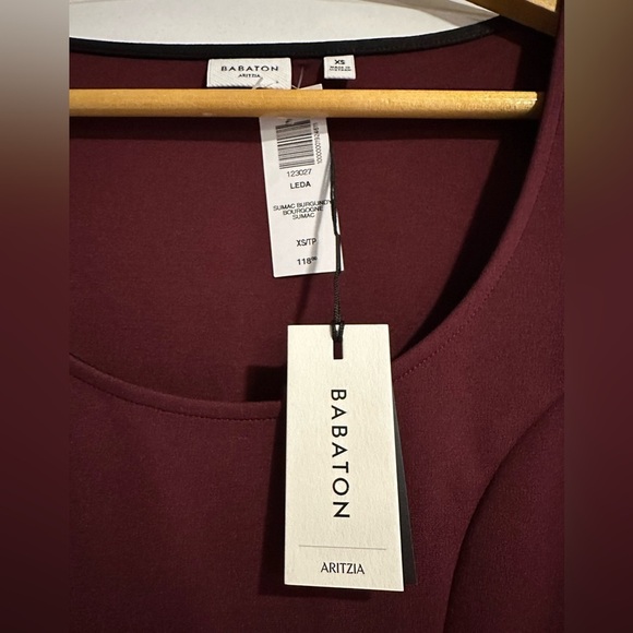 NWT Babaton Leda Ponte Dress in Sumac Burgundy XS - Picture 9 of 11
